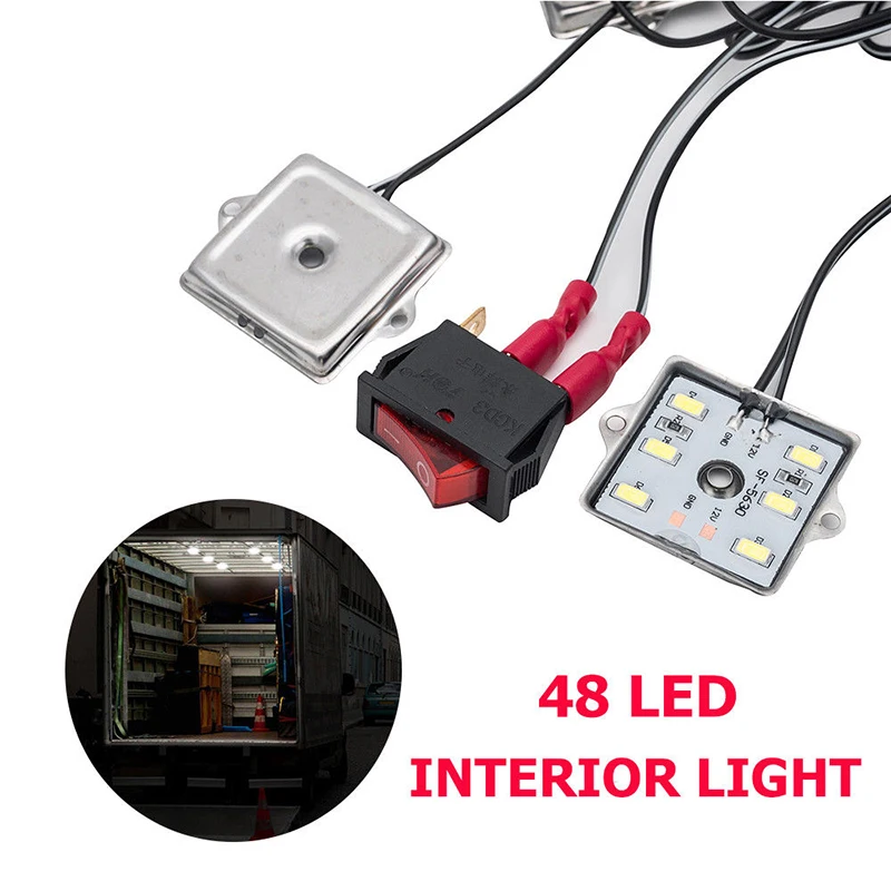 

12V 48 LED Bright White Led Interior light kit for Car Van Camper Caravan Boat New IP67