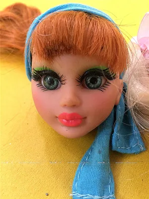 Новая модная кукла голова с черными коричневыми волосами DIY аксессуары для больших глаз голова кукла монстр кукла девушки