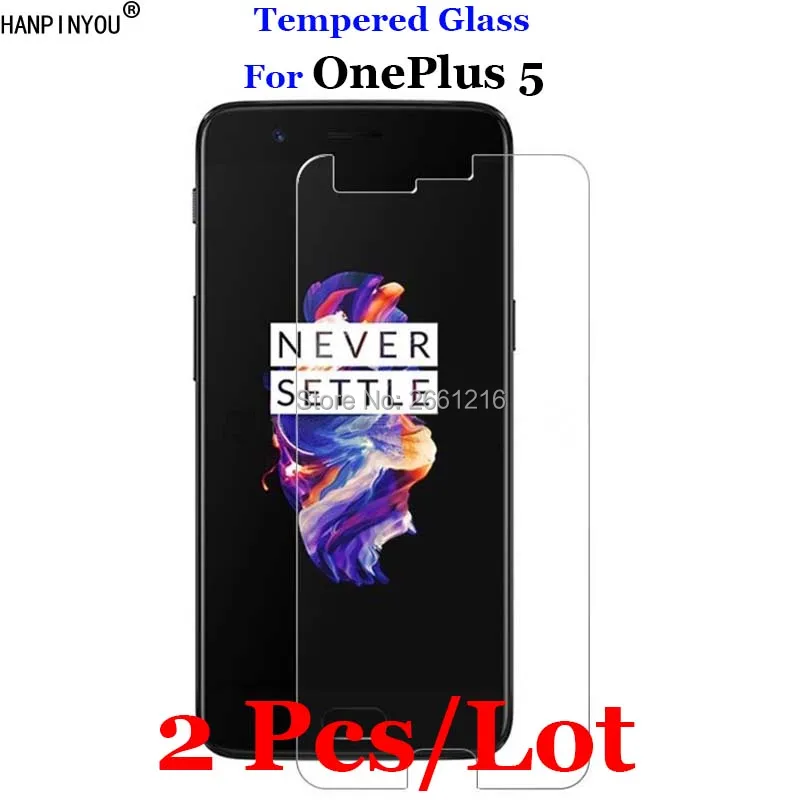 2 шт./лот для OnePlus 5 закаленное стекло 9H 2.5D Премиум Защитная пленка экрана Oneplus5 One Plus