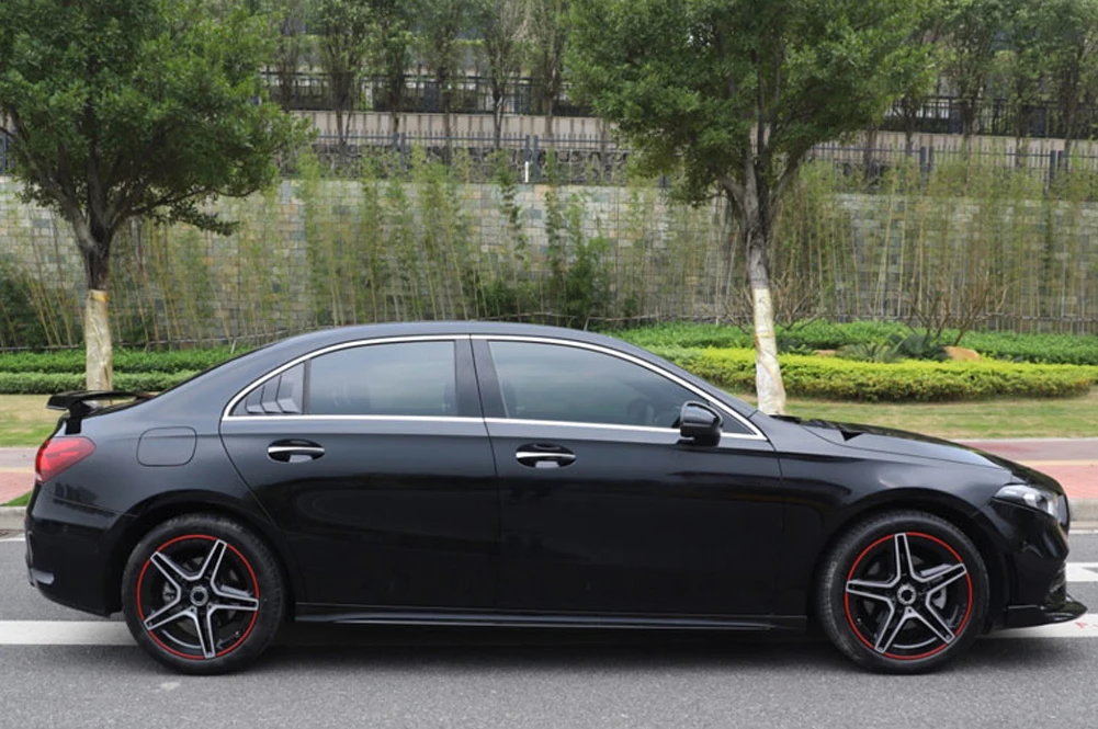 Для Mercedes Benz A Class W177 V177 A180 A200 A220 A250 Sedan+ Автомобильная задняя дверь Жалюзи Оконная Рама отделка наклейки аксессуары