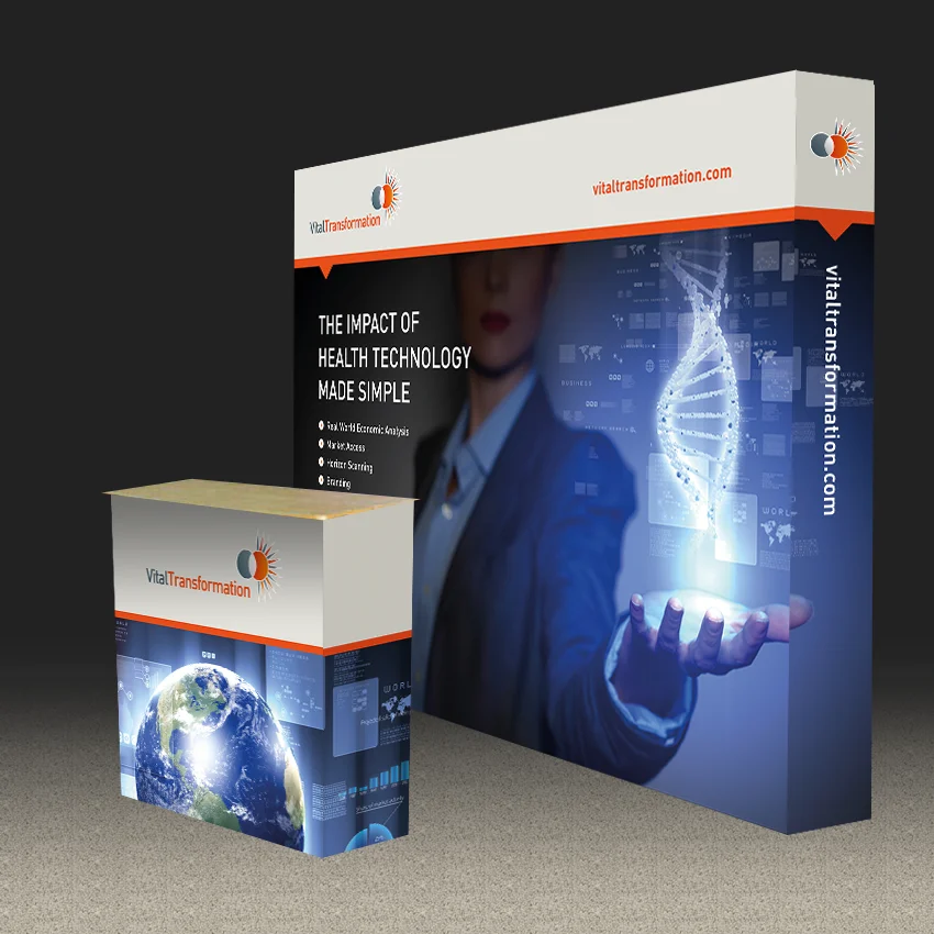 

10ft Straight Trade Show Display Pop Up Stand Exhibition Fabric Booth Custom Graphic