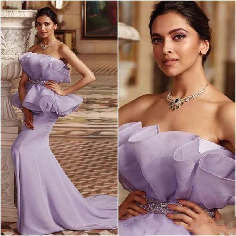 Женское вечернее платье русалка Длинное Элегантное без бретелек расшитое