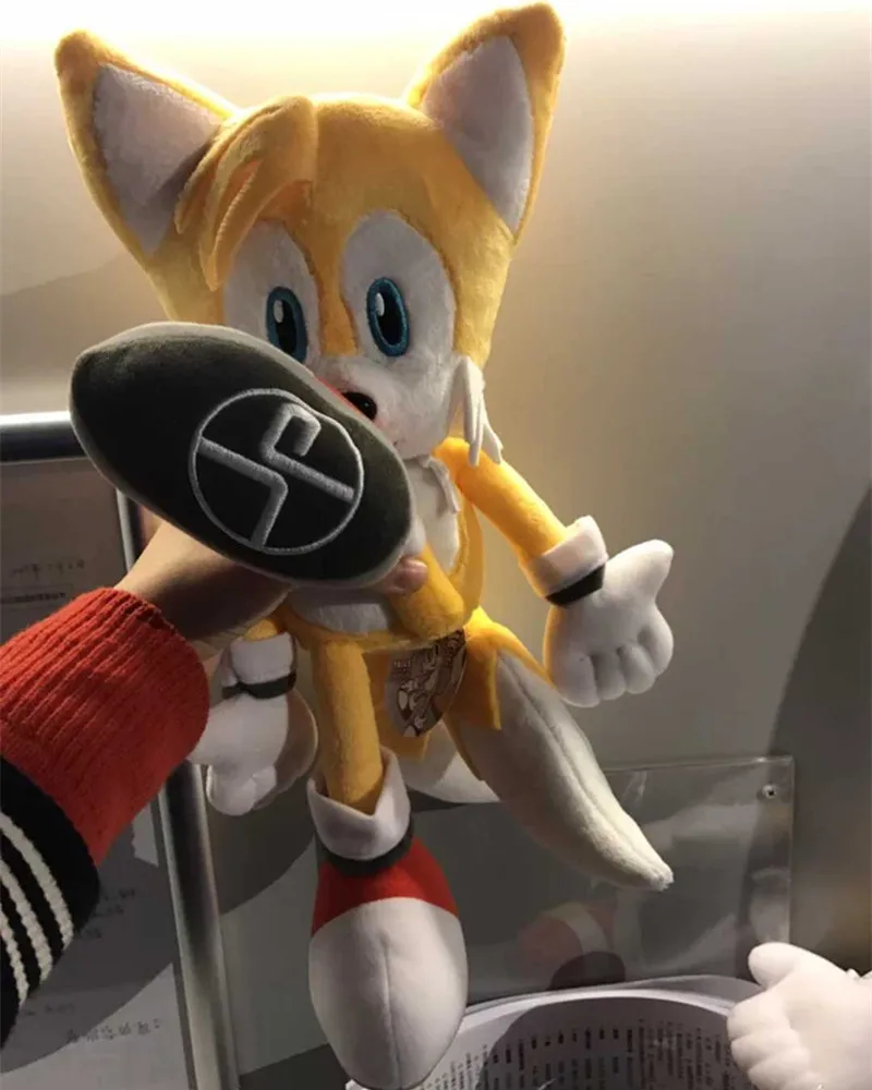 

2 Styles 40cm Super suo ni ke Hedgehog Plush Dolls Tails Boom Plush Toys Cartoon TV suo ni ke Figure Doll