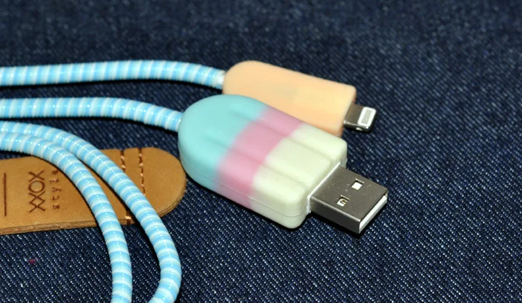 Хороший подарок милый мультфильм USB кабель наушников протектор набор с намотки кабеля Наклейки шнур спираль протектор для iphone 5 6 6s 7 plus