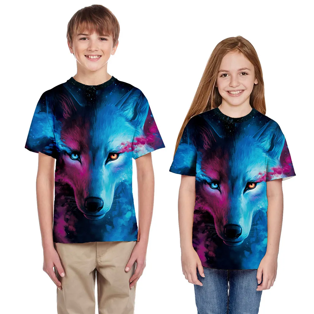 Новая модная детская футболка для маленьких девочек и мальчиков шорты Летняя с 3D