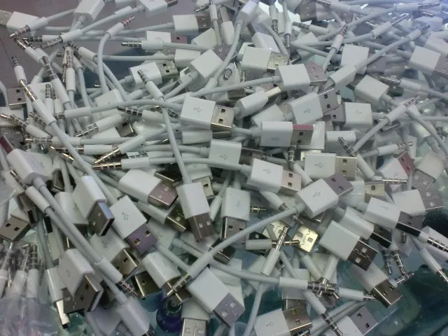 3,5 мм штекер к USB 2,0 Данные зарядного кабеля кабель синхронизации наушников адаптер шнур для ipod shuffl e 3rd 4th 5th 6th 7th