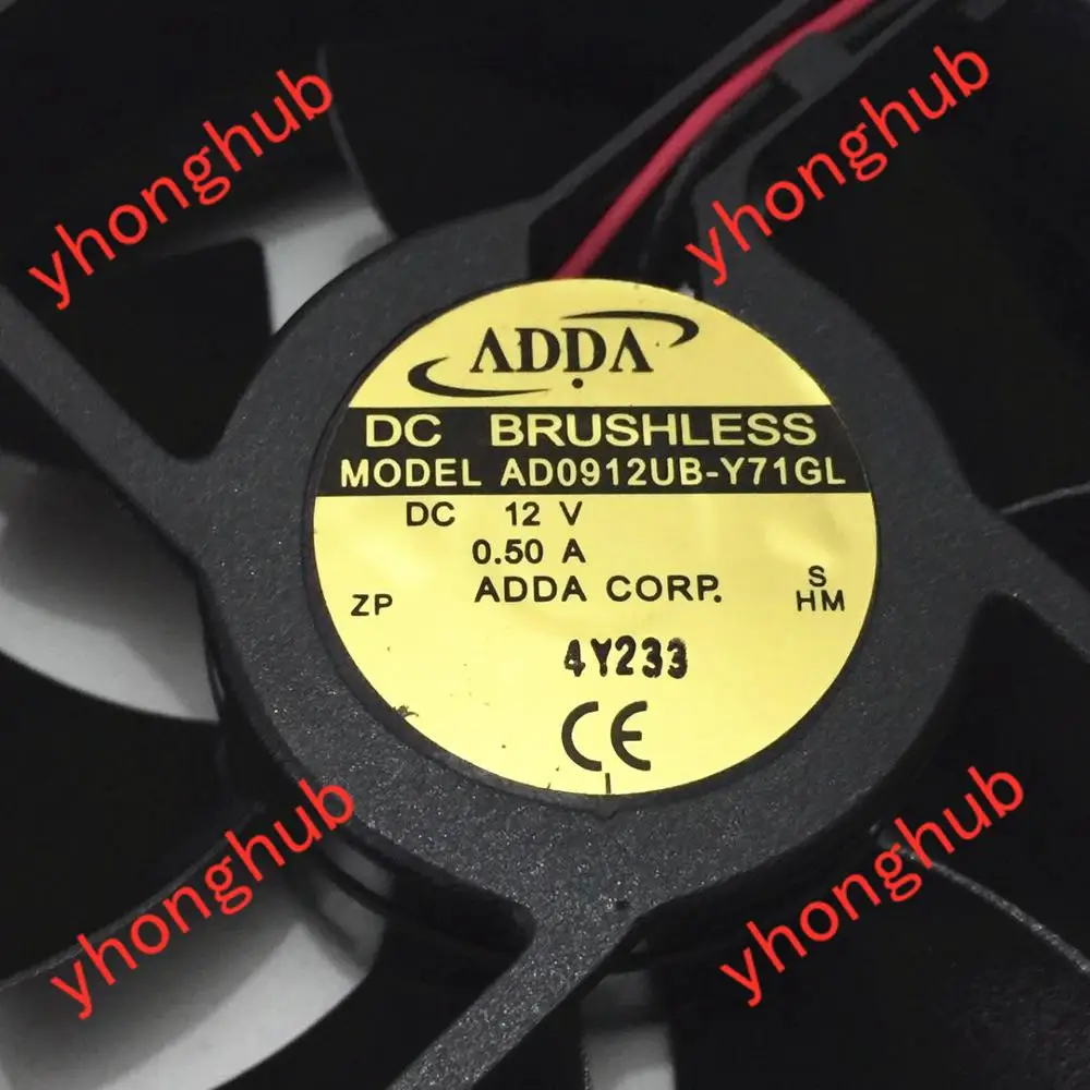 Охлаждающий вентилятор для сервера ADDA AD0912UB Y71GL DC 12 В 0.64A 2 провода 90x90x32 мм|square fan|server