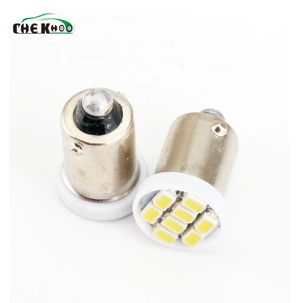 100 шт. автомобильный светильник BA9S 3020 1206 8SMD комнатного светодиодного