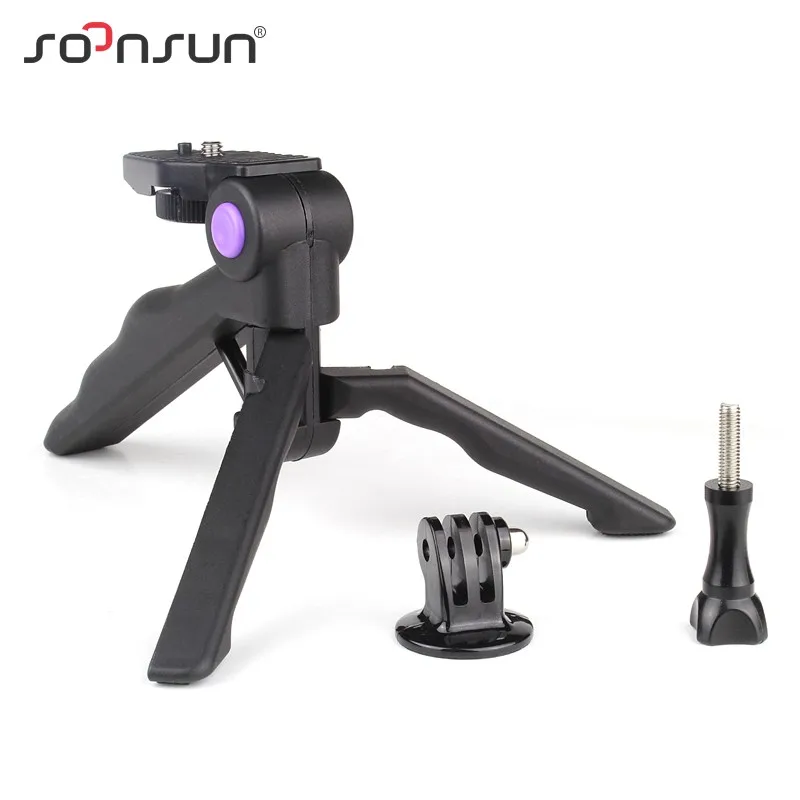 Настольный Штатив SOONSUN портативный складной мини-штатив с ручкой для GoPro Hero 9 8 7 6 5 4