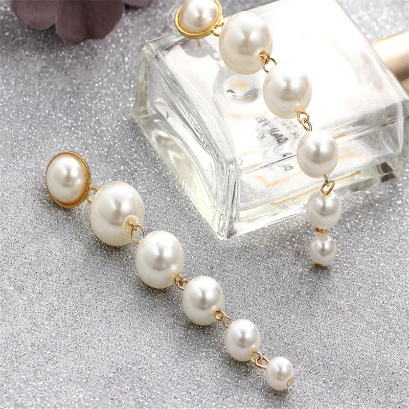 Fashion Pearl Pendant Daily Gift Lady Temperament Earrings |