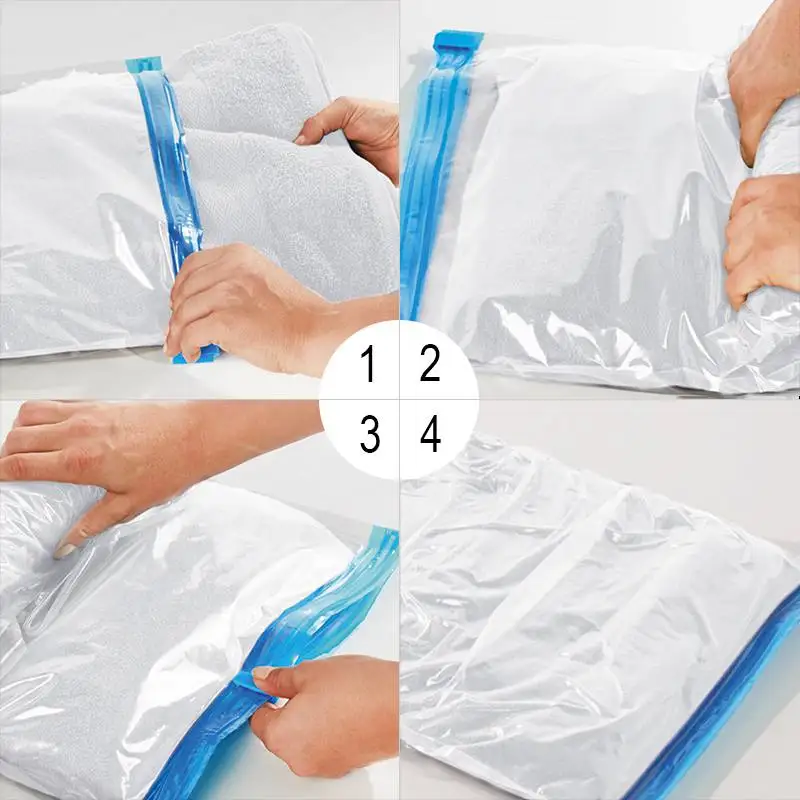 Nordic Vacuum Storage Bags Food Transparent Organizer Compressed Saving Space Seal | Дом и сад