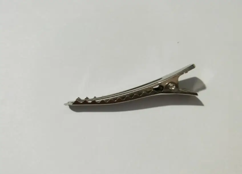 50pcs 45mm Single Prong with tooth hair clips Pins Hairclips Alligator clip Hairpins Metal nickel plating DIY Accessory FJ3200 |