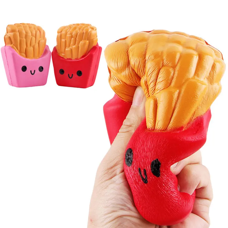 Симпатичные French Fries чипы мягкими замедлить рост squeeze Дети липкий болотистый