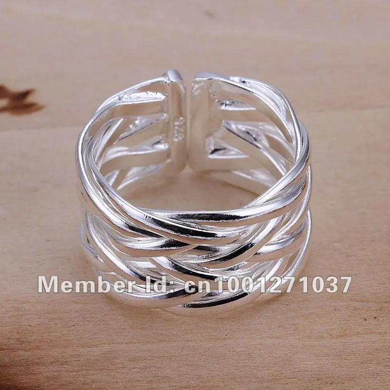 Оптовая продажа 2017 Rushed Anillos обручальное R022 Стерлинговое Серебро 925 Модные женские