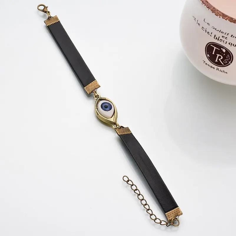 Imixlot Evil Eye Charm Bracelet Vintage Leather Bracelets Bangles For Women Pulseira Jewelry Bijoux | Украшения и аксессуары