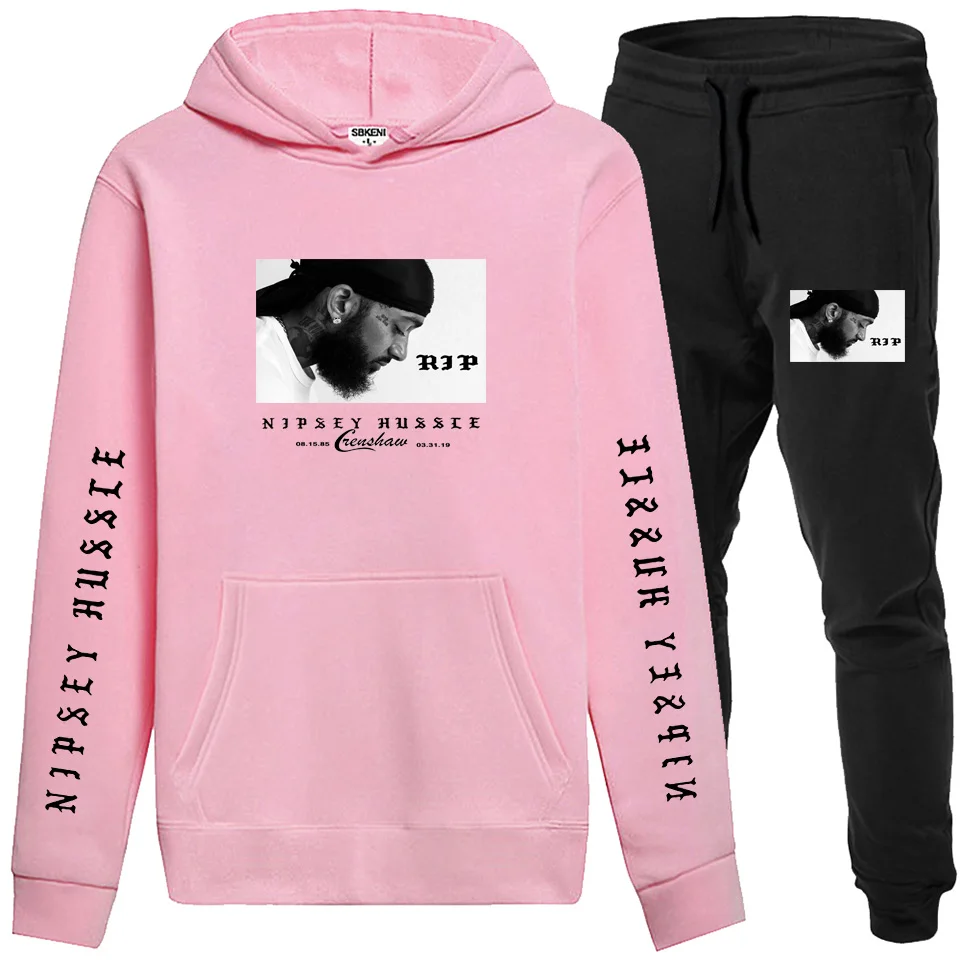 Nipsey Hussle Толстовка для мужчин и женщин + джоггеры костюм со спортивными брюками