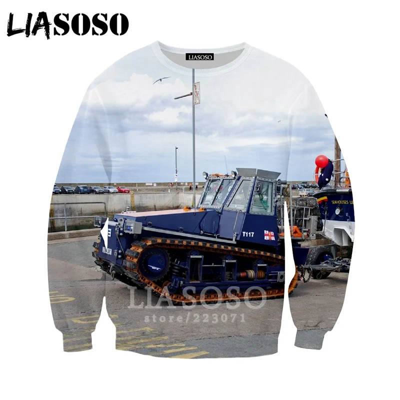 26 LIASOSO, осень, новинка, мужские, женские, модные толстовки, 3D принт, автомобиль, трактор, толстовка с длинным рукавом, хип-хоп Топ, Harajuku, пуловер, B081 - Цвет: 26