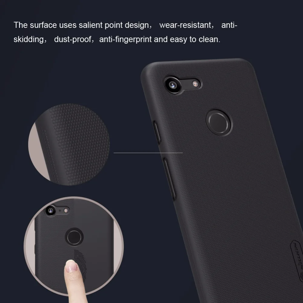 Чехол для Google Pixel 3/Google Pixel 3 XL NILLKIN Супер Матовый Защитный матовый жесткий чехол-накладка из поликарбоната, Подарочный держатель для телефона