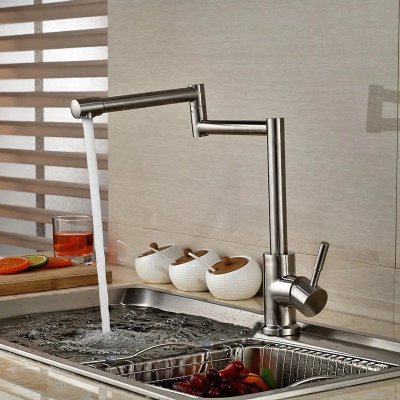 Палубное крепление складные/растягивающиеся Кухонные смесители кран одинарная