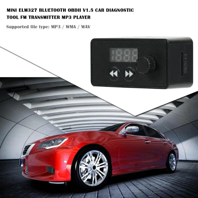 Мини ELM327 Bluetooth OBDII автомобильный тестер V1.5 ABS пластик DC12 ~ 24V 11-18mA диагностический