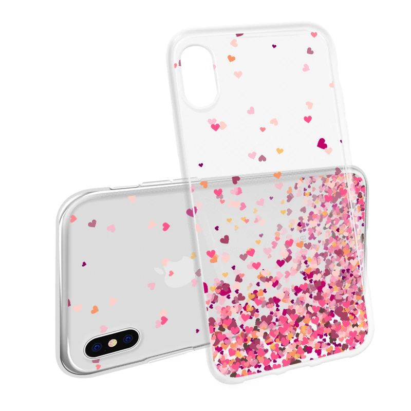 

Cute Flower Phone Case for iPhone XR Cases Cover Clear For iphone 11 pro MAX Coque Soft Silicone For iphone 6 Plus Funda XS MAX