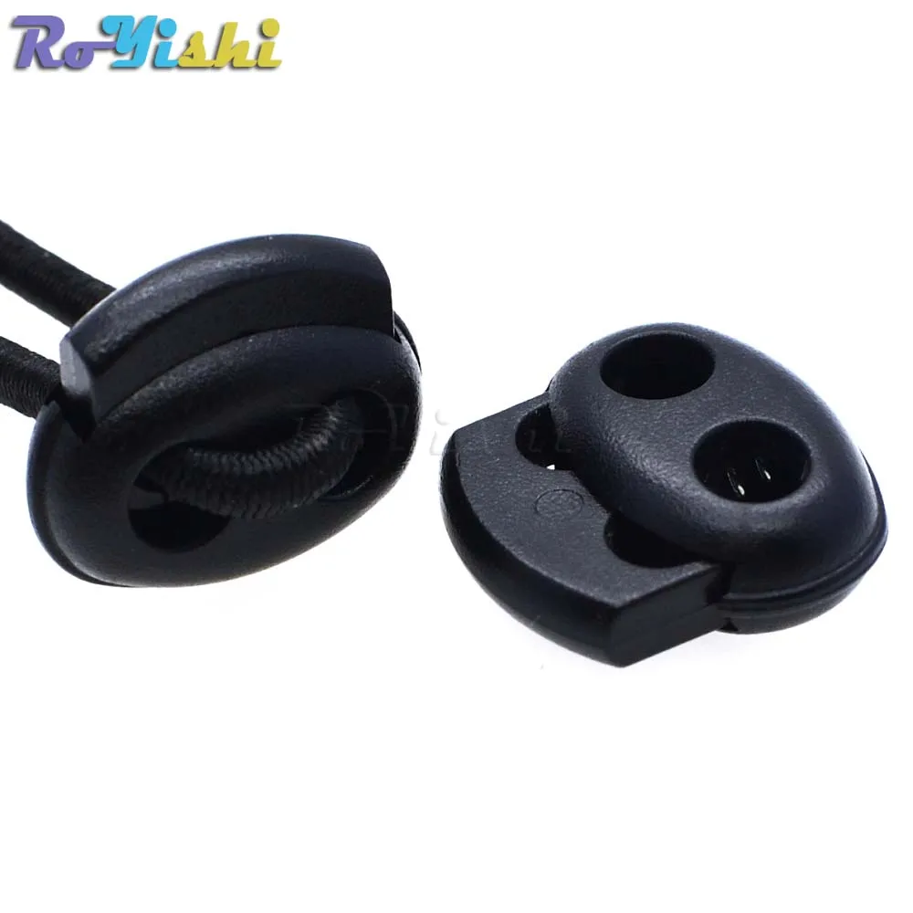 

25pcs/pack Plastic Cord Lock Stopper Toggle Clip Black 17.5mm*19mm*5.6mm