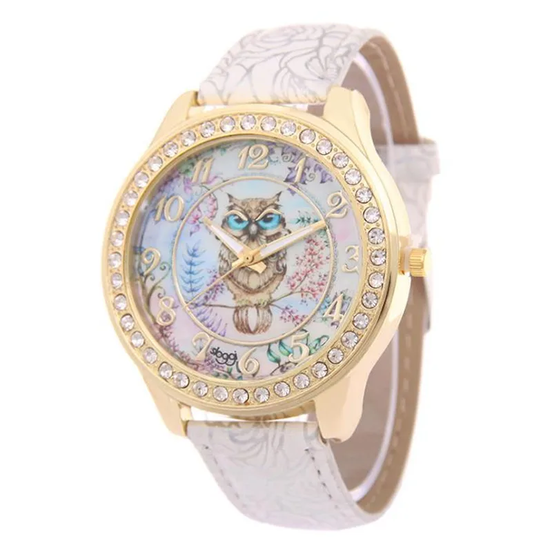 Модные элегантные женские часы в богемном стиле с героями мультфильмов виде совы