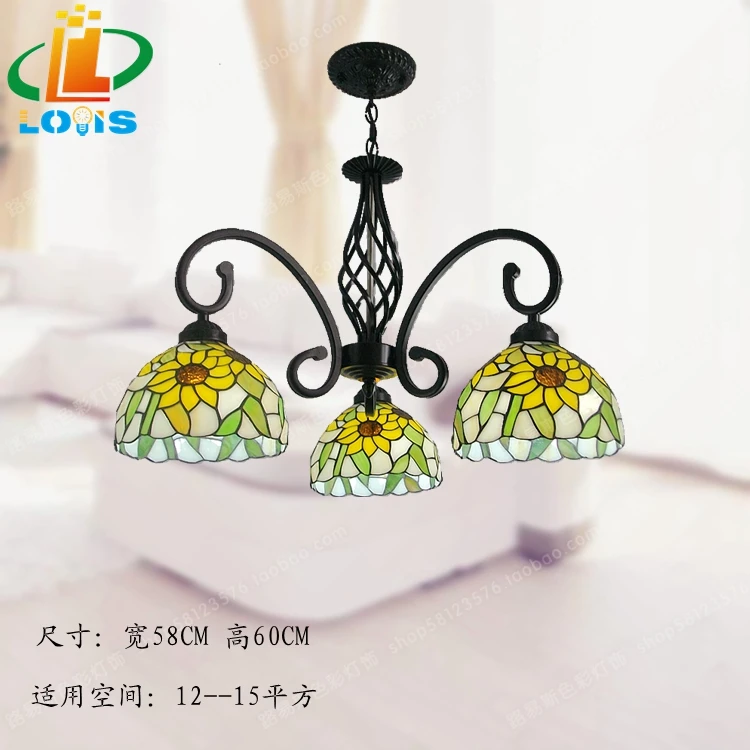 Американская люстра из кованого железа светильник для спальни гостиной