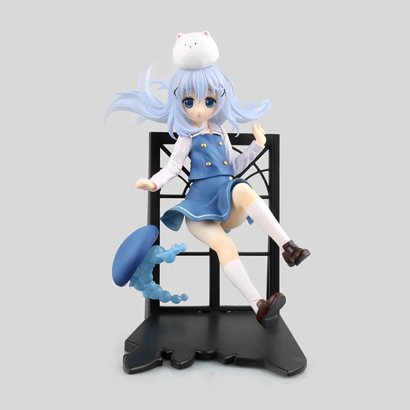 Chino Kafuu Coniglio Casa Giapponese аниме фигурка ПВХ Модель Коллекция экшн и игрушка Per Il Natale/Regalo