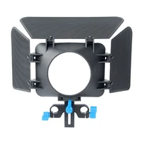 85mm 3 blades camera matte box lens hood follow focus adjustable height for 15mm slideway for dslr camera