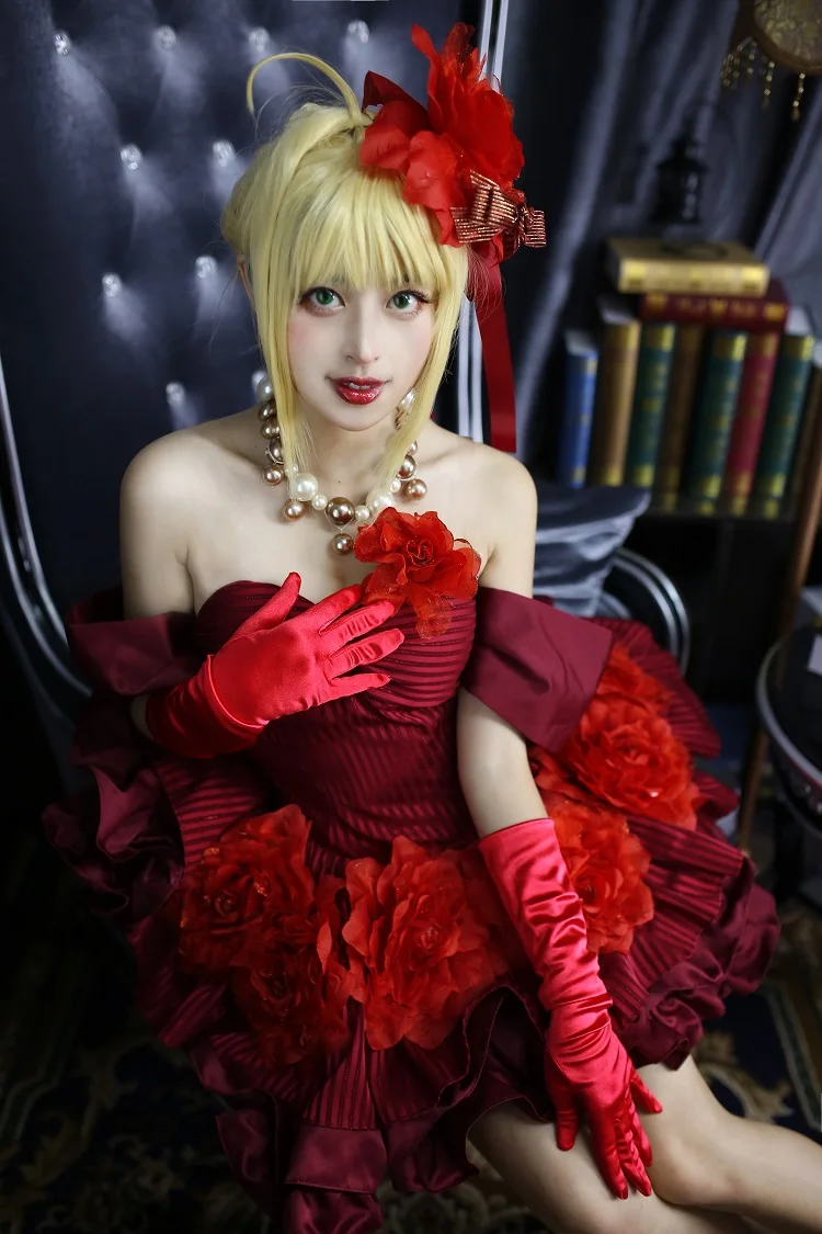 Красная роза чехлы для телефонов Nero FGO Косплей Fate/Grand Idol император косплея костюм