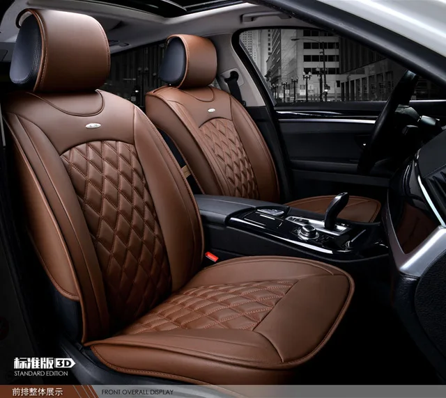 Coffee 6 pcs set Чехол для сидения автомобиля авто чехлы сидений Аксессуары для Kia ceed cerato sorento sportage 3 r soul 2010 2009 2008 2007 - Название цвета: Coffee 6 pcs set