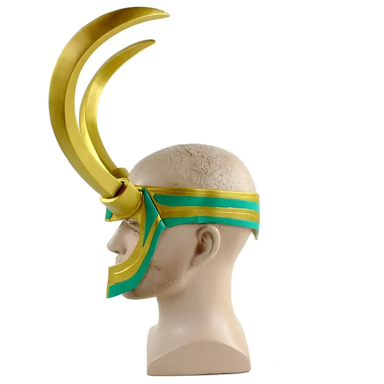 Фильм Тор Ragnarok Loki костюмная Маска Косплей ПВХ угловой шлем принадлежности на