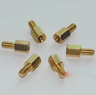 100 шт./лот 6 + колонн мм в высоту М3 шестигранные медные колонны |