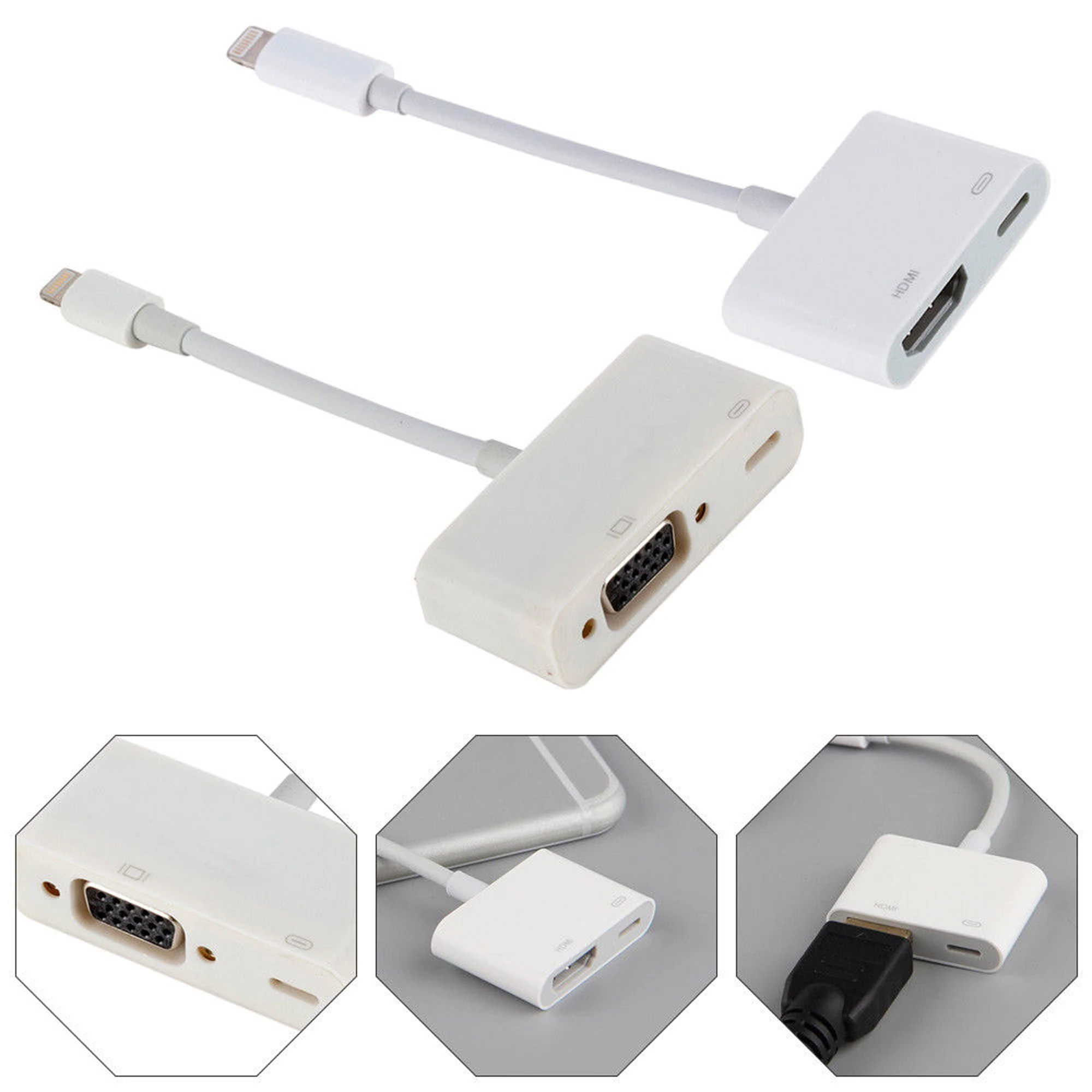 Горячая продажа конвертер для Lightning HDMI vga разъем аудио кабель переходник