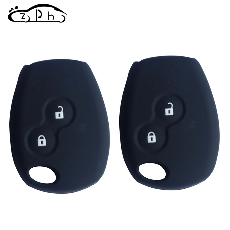 Силиконовый для ключа автомобиля чехол 2 кнопки для Renault Clio Scenic Megane Duster Captur Twingo Modus Автомобильный Дистанционный ключ