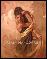spanish flamenco dancer painting latina woman oil painting on canvas hight quality hand painted painting latina brown 2