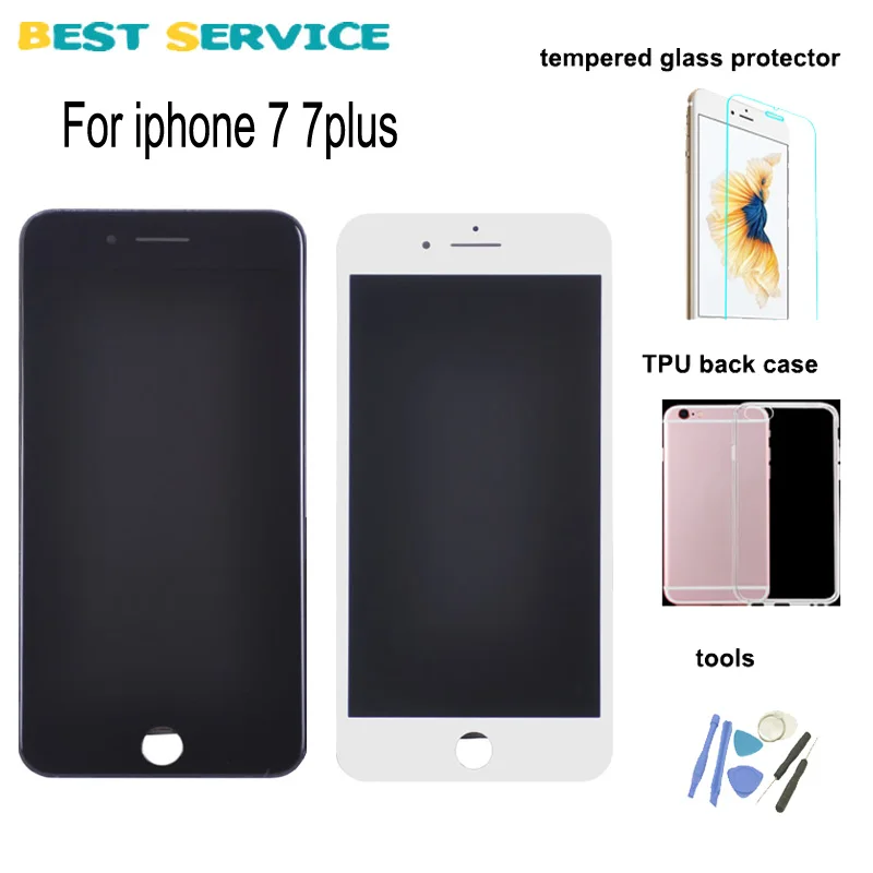 Без битых пикселей для iPhone 7 plus ЖК экран дисплей с кодирующий преобразователь