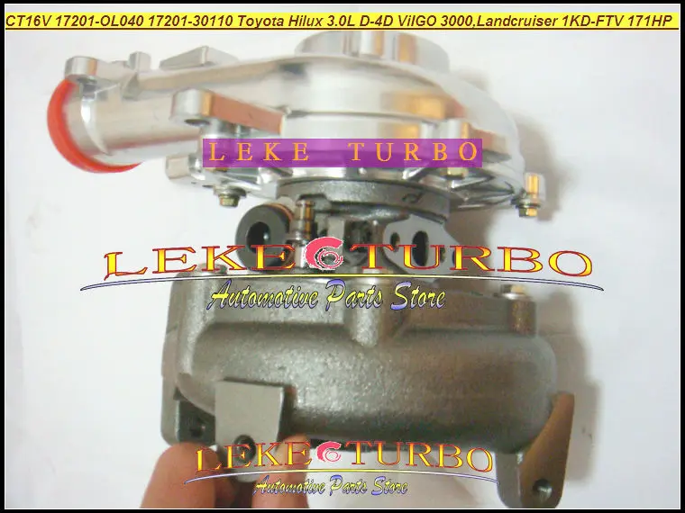 CT16V 17201-30160 17201-30100 17201-30101 турбо для TOYOTA Landcruiser Land cruiser HI-LUX Hilux ViGO 1KD-FTV 1KDFTV 3.0L D-4D |
