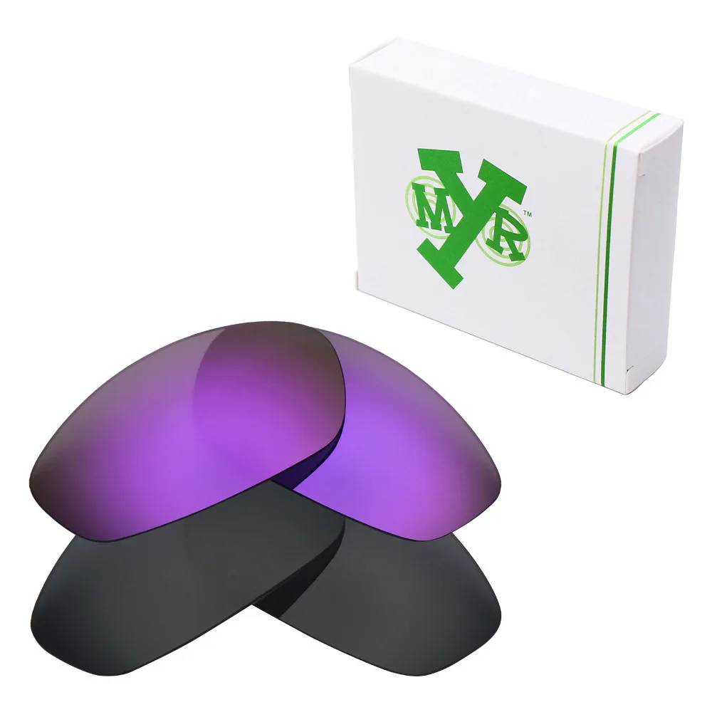 

2 Pairs Mryok POLARIZED Replacement Lenses for Oakley Whisker Sunglasses Stealth Black & Plasma Purple