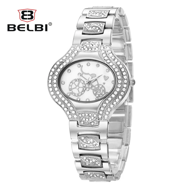 BELBI 2018 Лидер продаж Для женщин часы роскоши леди женские золотистые Наручные