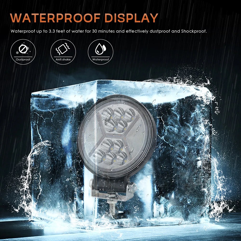 1 шт. Автомобильные светодиодные противотуманные фары 4 дюйма 117 Вт|Световая