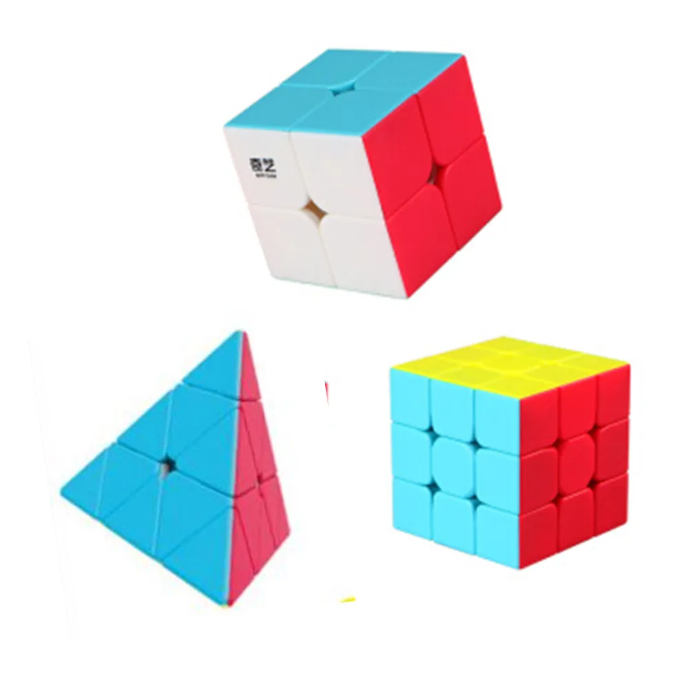 Набор кубиков скорости Qiyi Qidi S 2x2 Warrior W 3x3 Qiming Pyramid Magic куб пазл игрушки для детей |