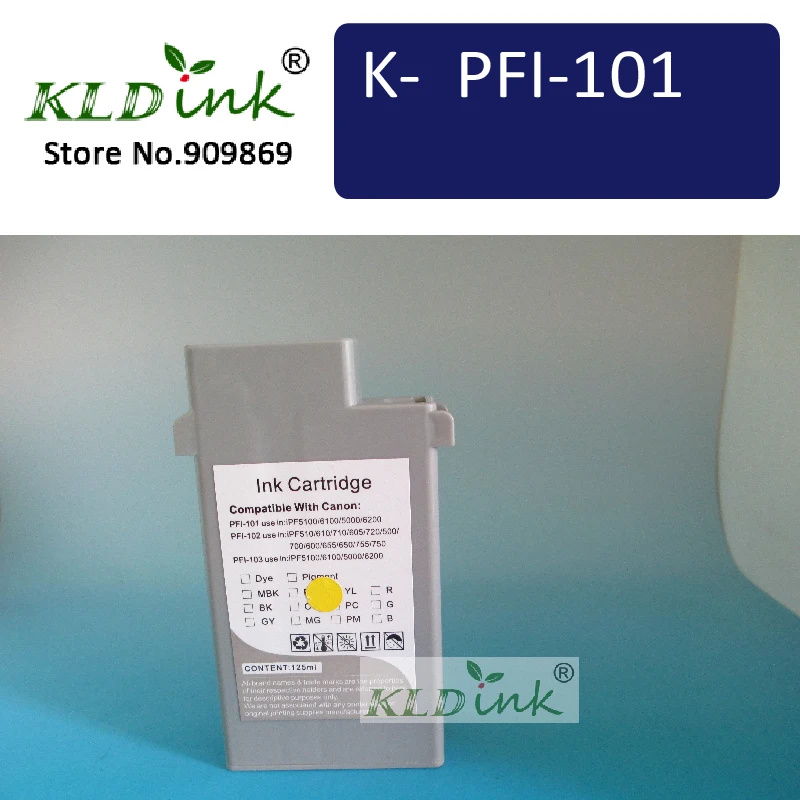 

KLDINK - PFI-101Y Yellow Compatible Ink Cartridge ( 0886B001 Ink)