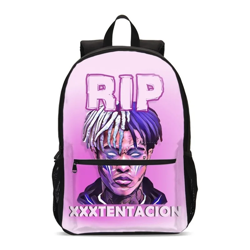 Раппер Xxxtentacion рюкзак детские школьные сумки для подростков мальчиков Молодежные вместительные сумки-книжки Повседневный Детский рюкзак - Цвет: Фиолетовый