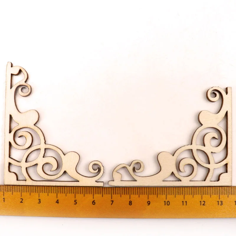 6. 55x70mm Деревянный Скрапбукинг, шитье, украшение для дома, китайский стиль, Ретро стиль, рамка, кружево, узор, рукоделие, аксессуары ручной работы, 4 шт., 40-80 мм, MZ282 - Цвет: 6. 55x70mm