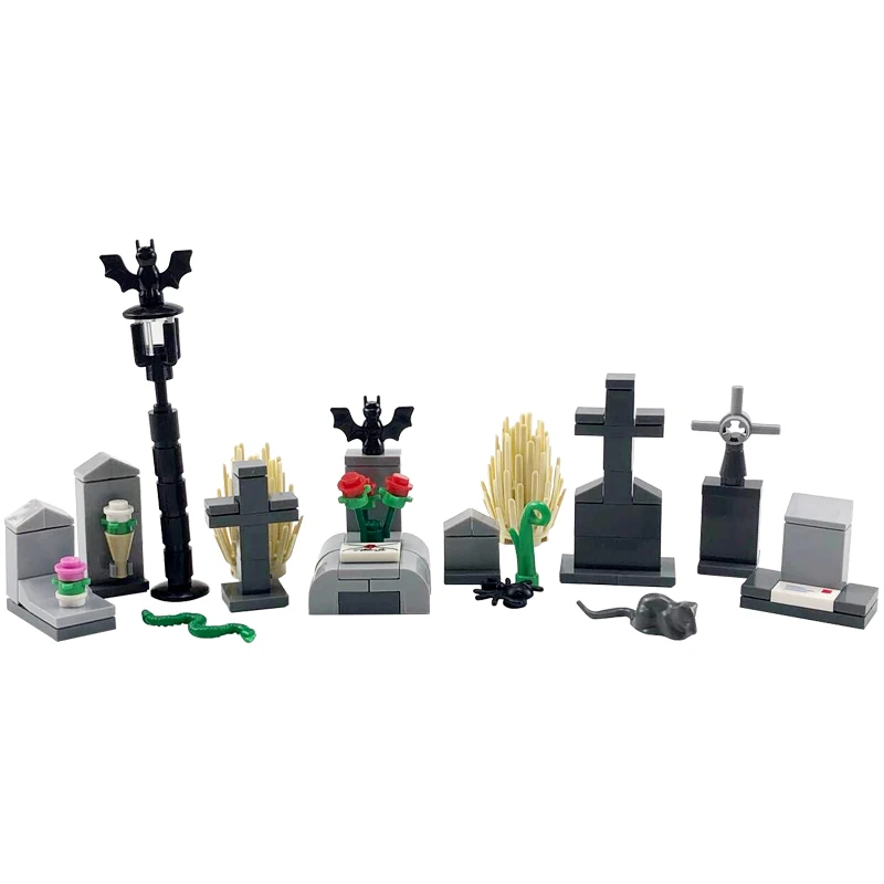 Блокировочные блоки MOC Creator конструктор для Хэллоуина гравировка кирпичи