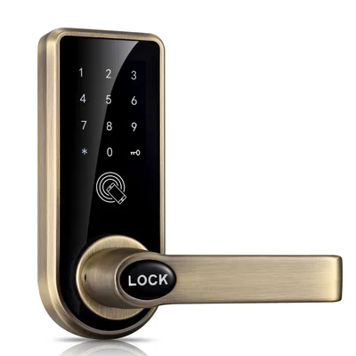 Brushed Bronze Bluetooth умный электронный дверной замок управление приложением, код, 2 механические клавиши сенсорный экран клавиатура цифровой пароль замок lk818BSAP - Цвет: Brushed Bronze
