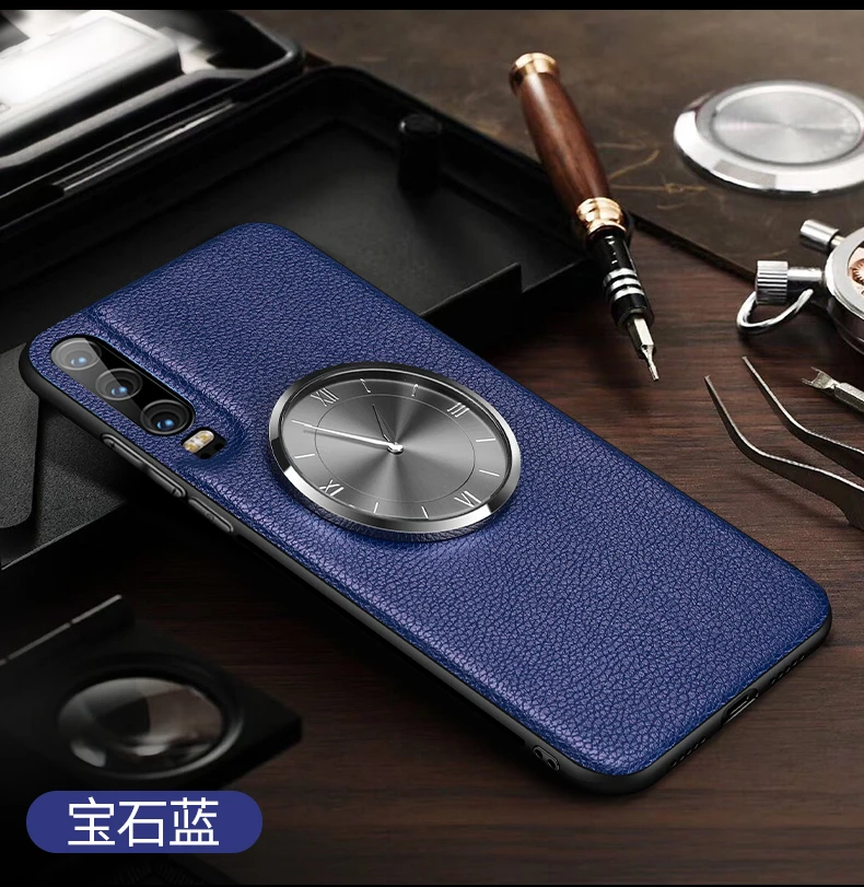 Huawei P30 pro High-end business clock leather phone case P20pro Mata20 Leather multi-color optional |