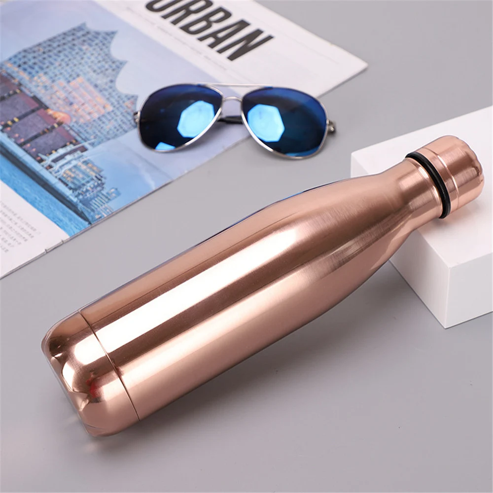 Термос из нержавеющей стали цвета розового золота без БФА градиентная